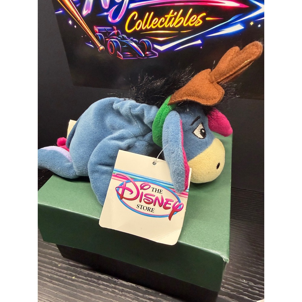 Disney Store Eeyore Reindeer Mini Bean Bag Plush 9 Inch Holiday Winnie the Pooh